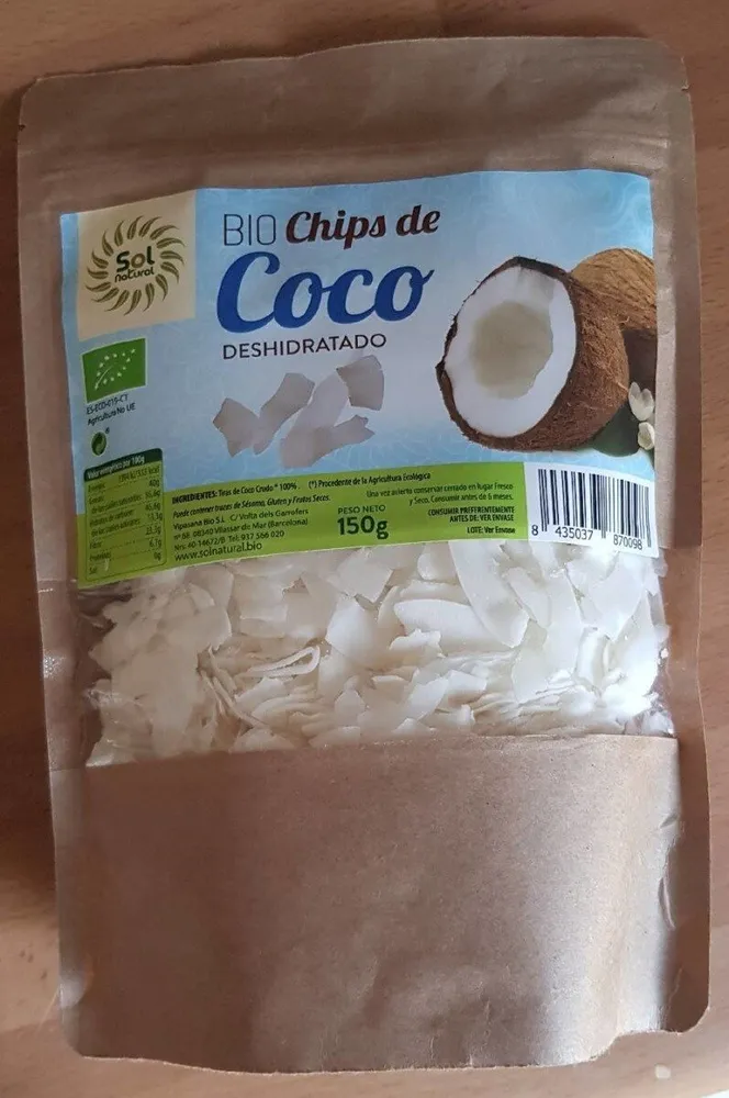 Bio chips de Coco deshidratado