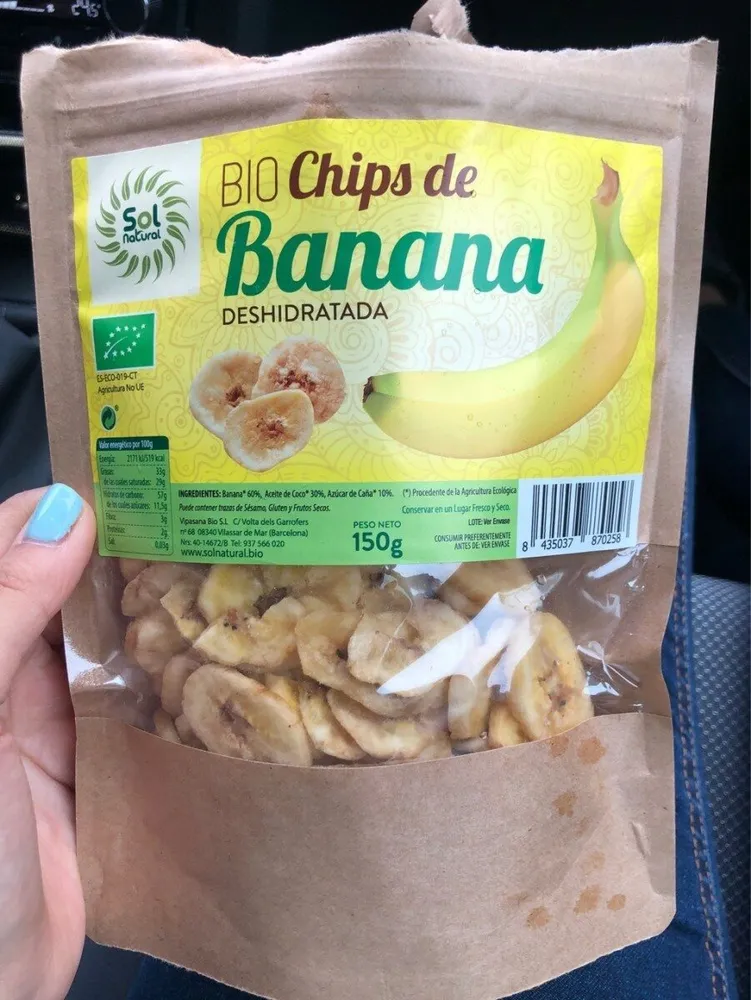 Bio chips de banana
