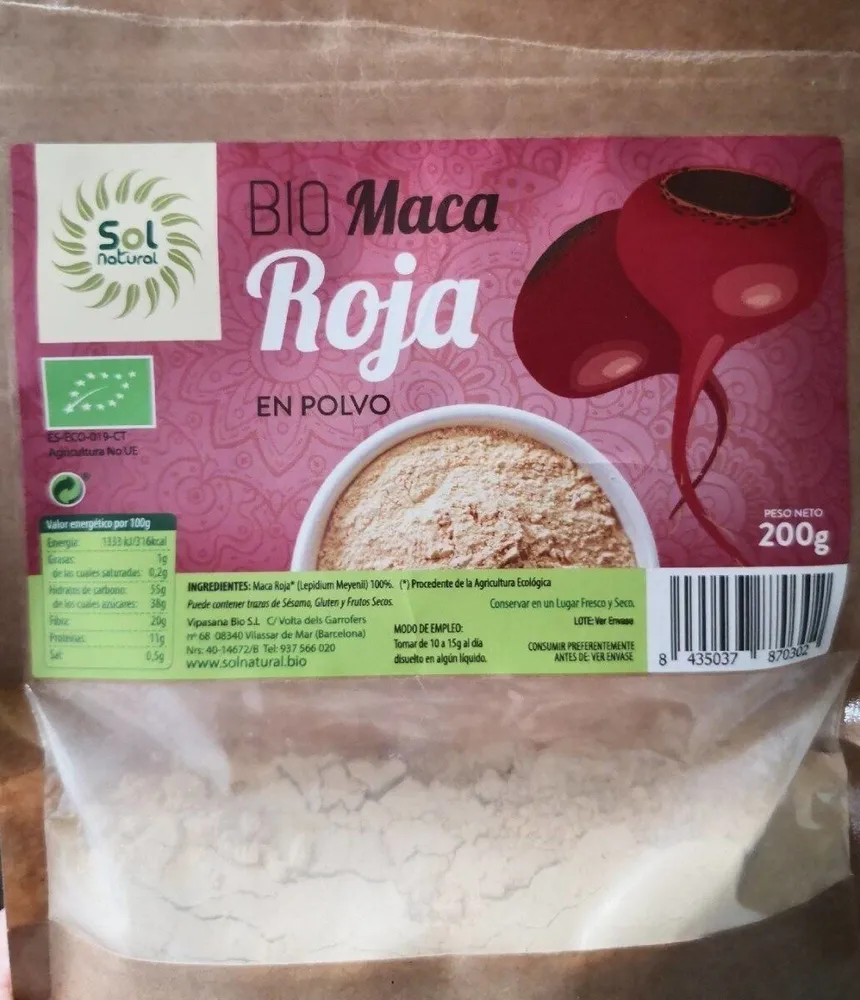 Bio maca roja en polvo