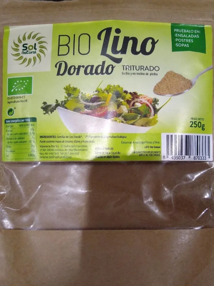 Bio lino dorado triturado