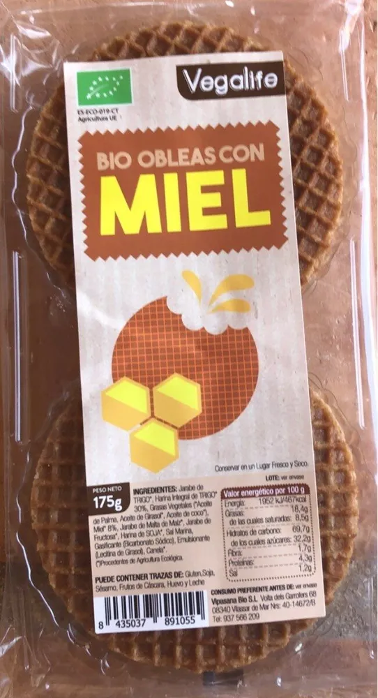 Bio obleas con miel
