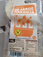 Tortas de arroz bañadas con yogur de naranja