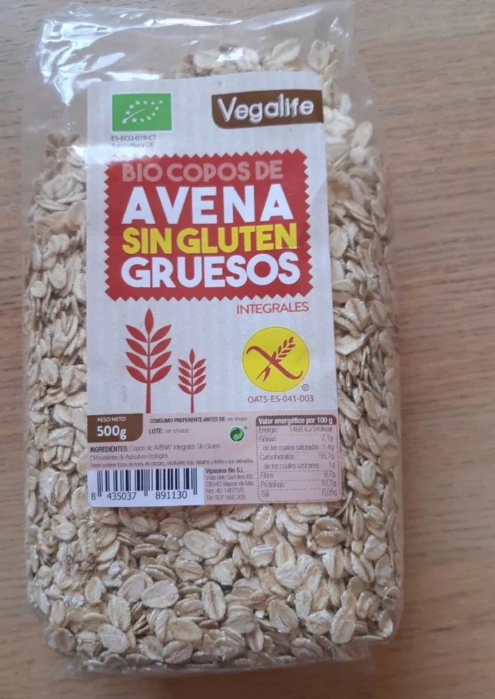 Copos de avena sin gluten
