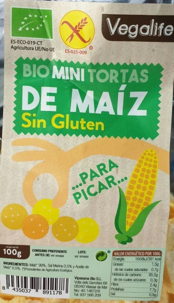 Bio Mini Tortas de Maiz