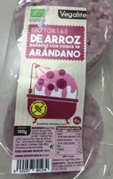 Tortita de arroz con yogur de arándano