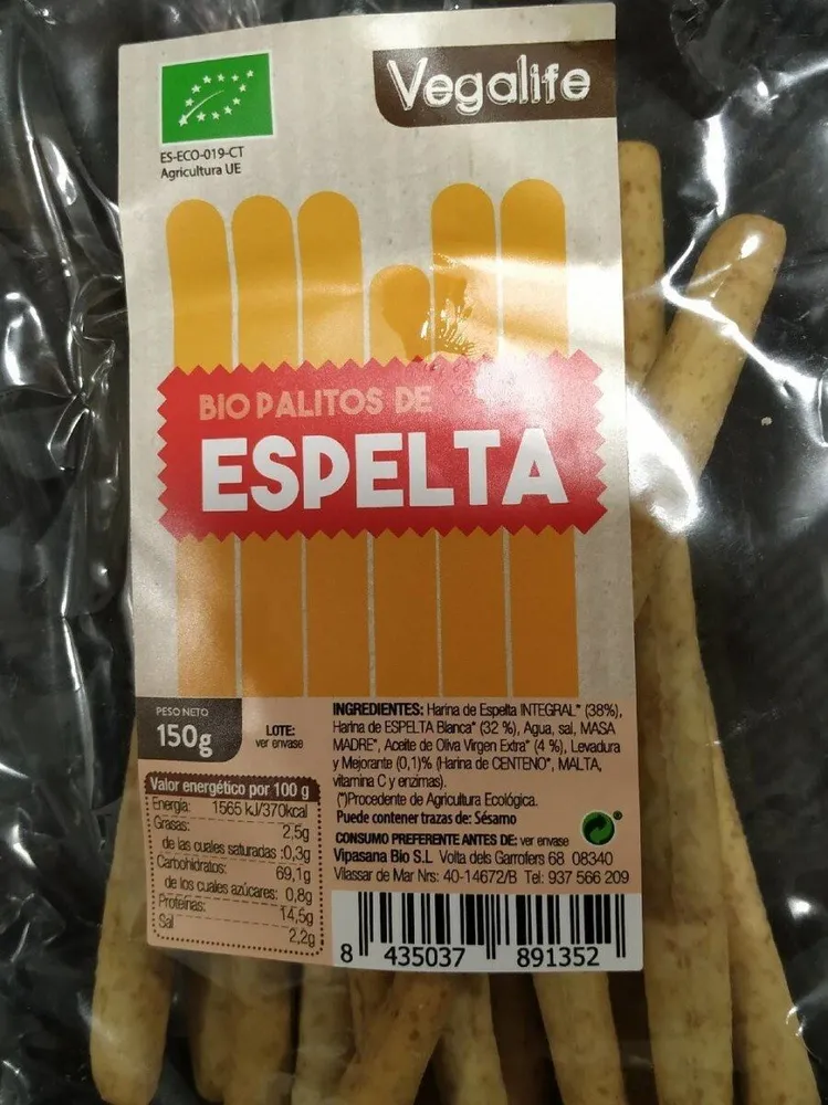 Bio palitos de espelta