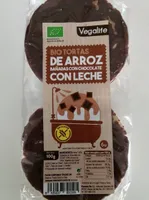 Bio tortas de arroz bañadas con chocolate con leche