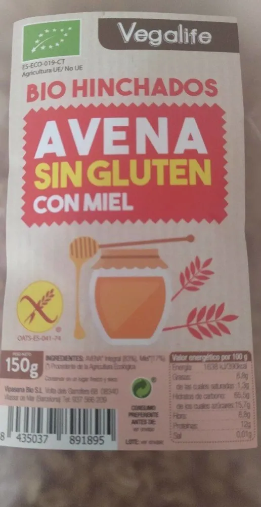 Avena sin gluten con Miel