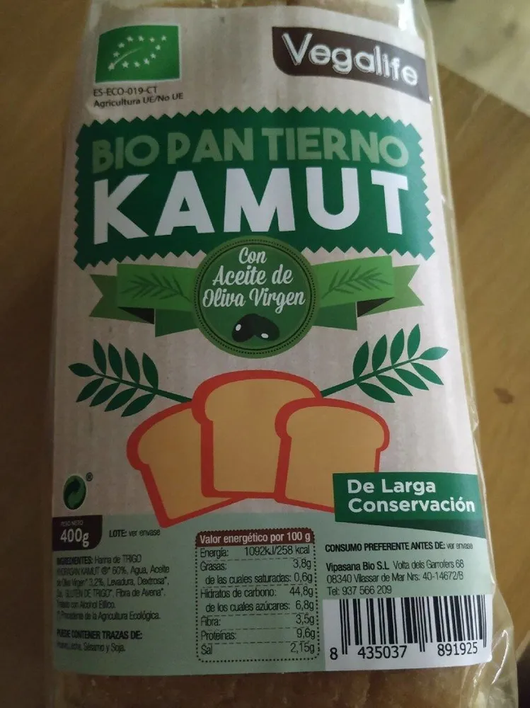Bio pan tierno Kamut