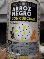 Bio tortas de arroz negro con cúrcuma
