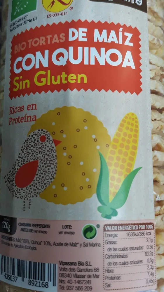 BIO tortitas de maíz con quinoa