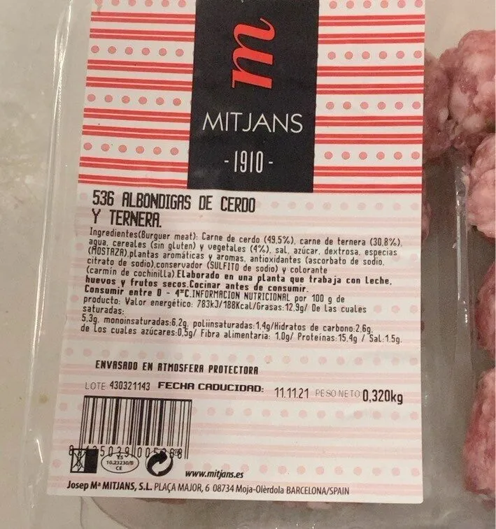 Albondigas cerdo y ternera
