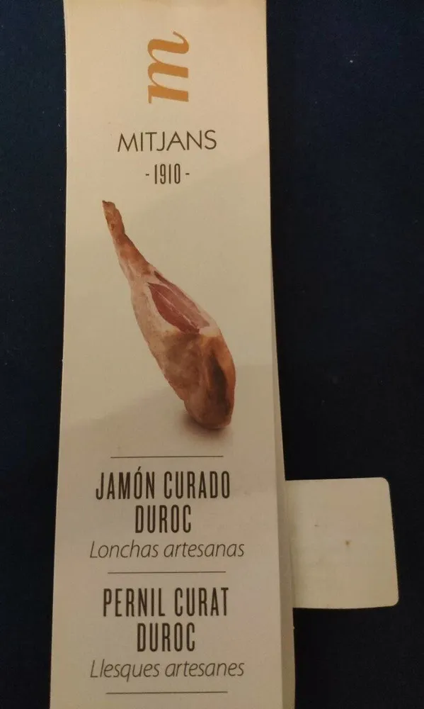 Jamón curado Duroc