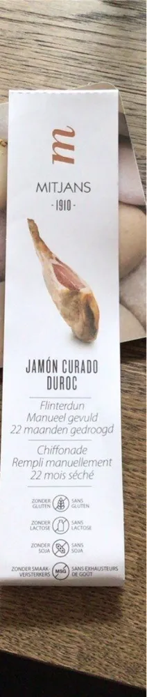Jamón curado duroc