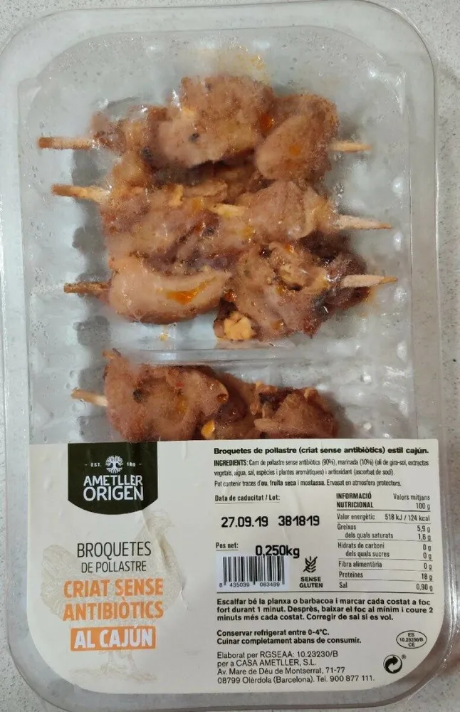 Broquetes de pollastre al Cajun