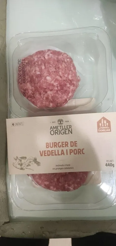 Burger de vedella i porc