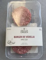 Burger de vedella amb ceba
