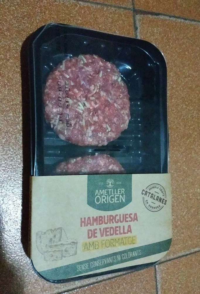 Hamburguesa de vedella i formatge