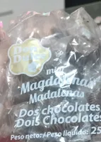Mini magdalenas dos chocolates