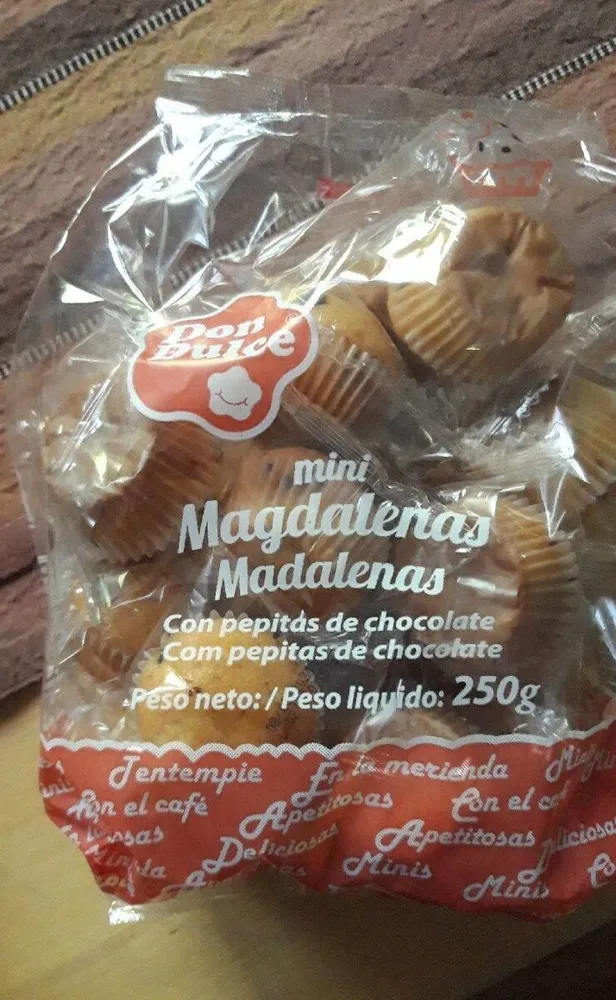 Mini magdalenas con pepitas de chocolate