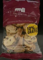 Tostadas de Pan con Pasas