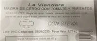Magra de cerdo con tomate y pimientos