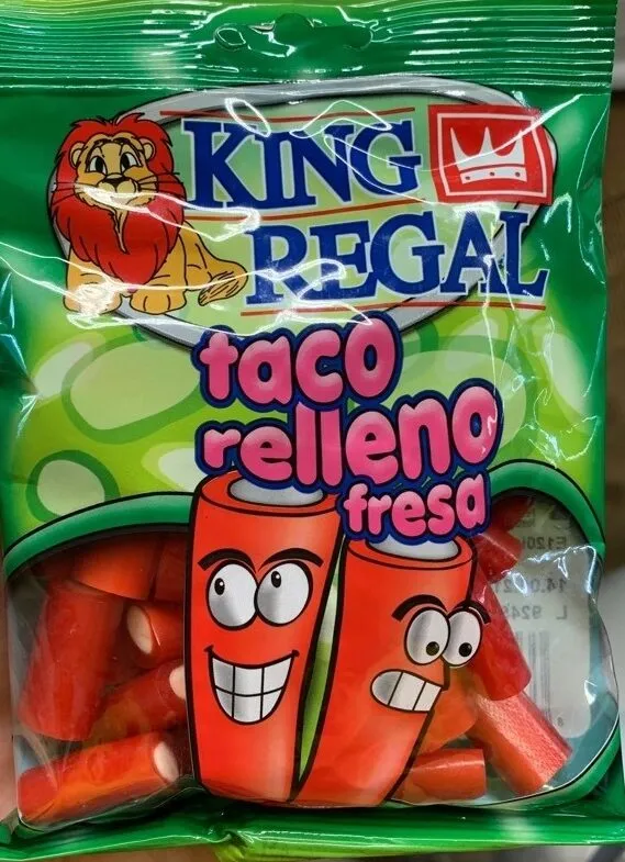 Taco relleno de fresa