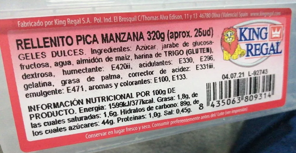 Relleno pica manzana