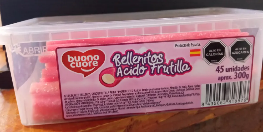 Rellenitos  acido frutilla