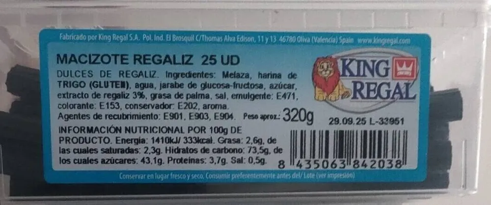 King regal macizote regaliz