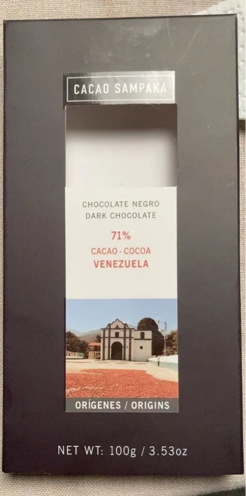 Chocolate negro 71% cacao Venezuela