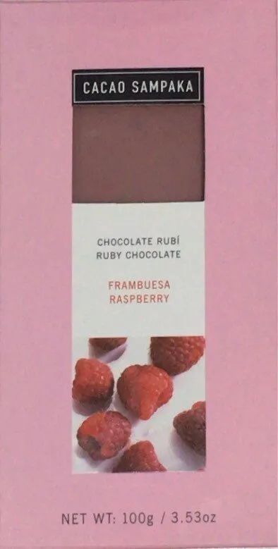 Chocolate rubí con frambuesa