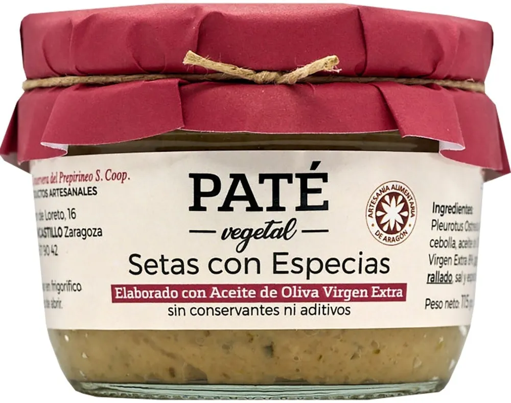Paté vegetal setas con especias