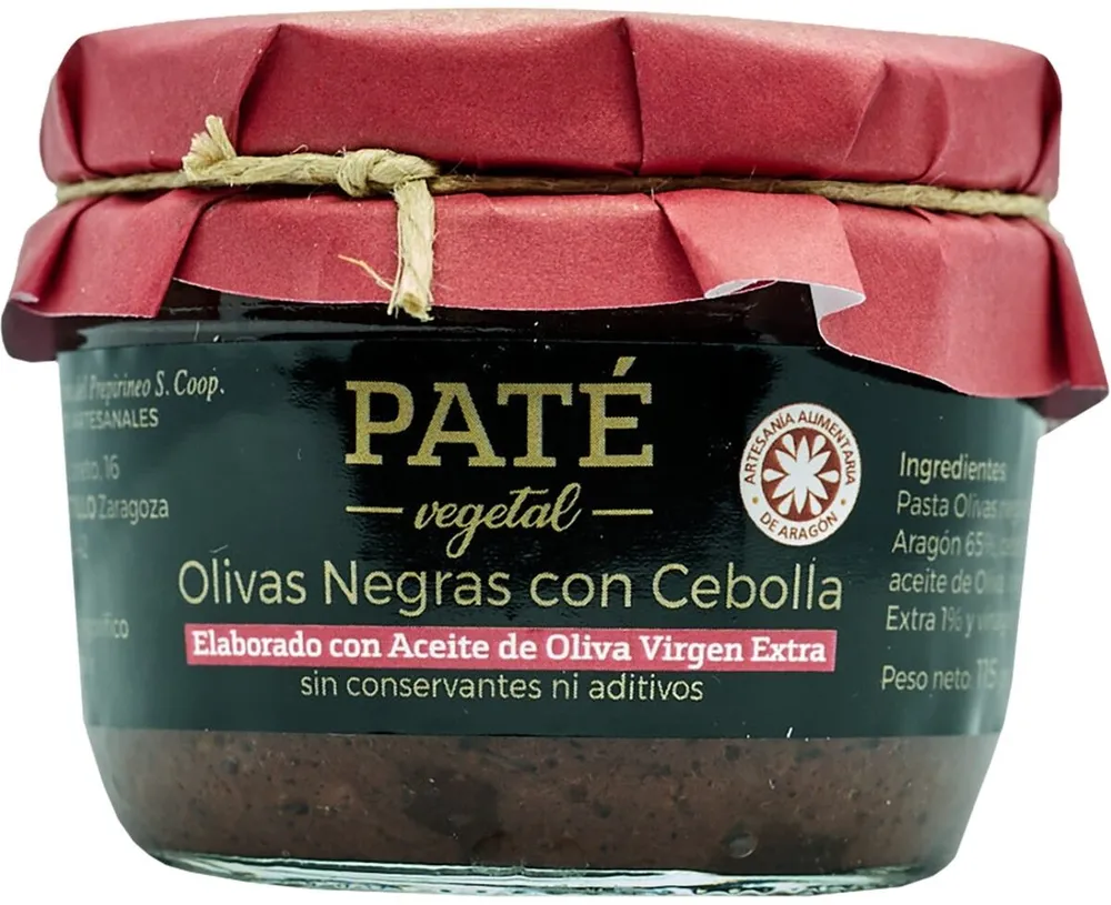 Paté de olivas negras con cebolla