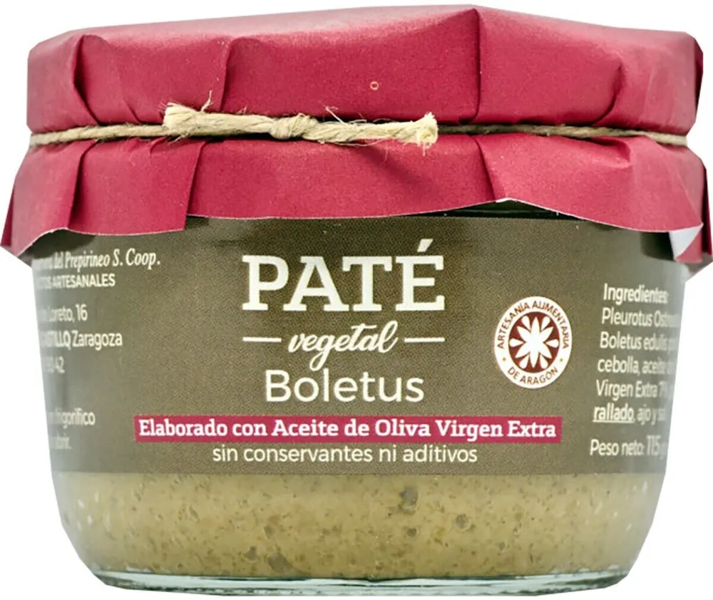 Paté vegetal de boletus