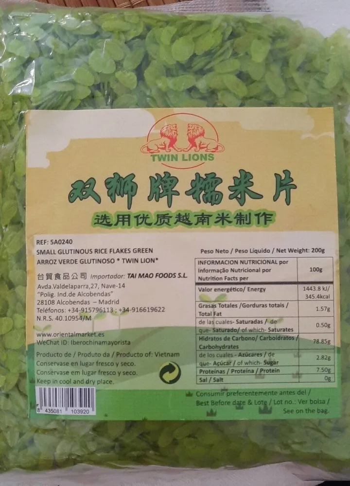 Arroz verde glutinoso