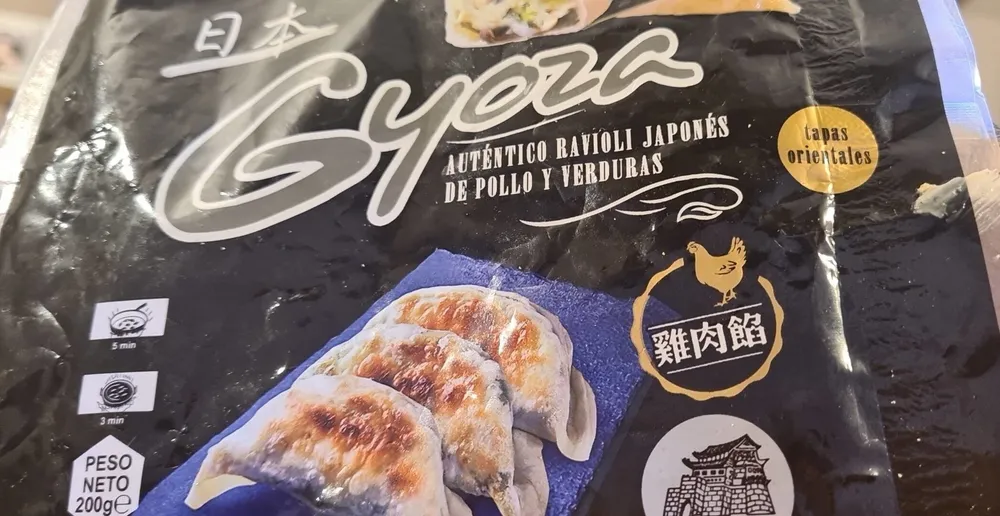 Gyoza de pollo y verduras