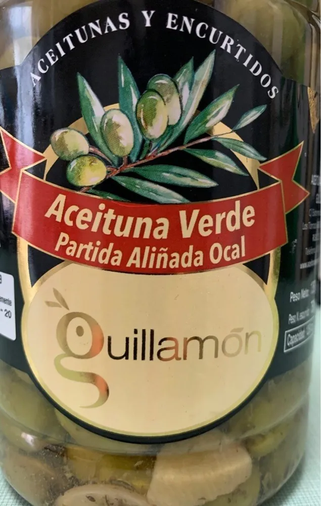 Aceituna verde partida aliñada ocal