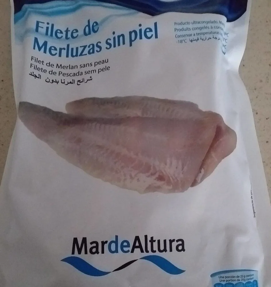 Filete de merluza sin piel