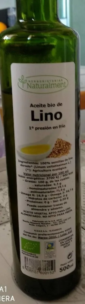 Aceite bio de Lino