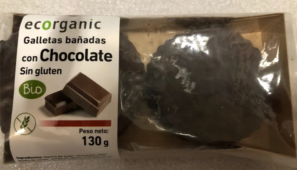 Ecorganic galletas bañadas con chocolate