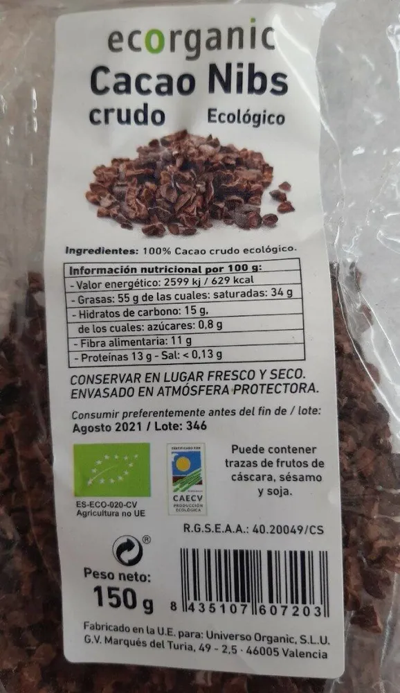 Cacao Nibs Crudo