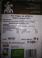 Pan integral de espelta