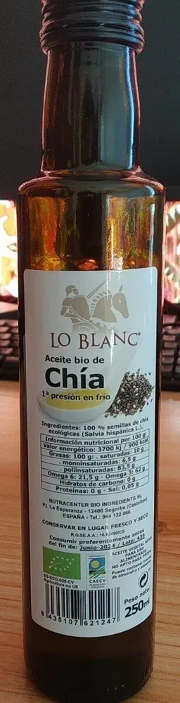 Aceite ecológico de Chía 1ª presión en frío
