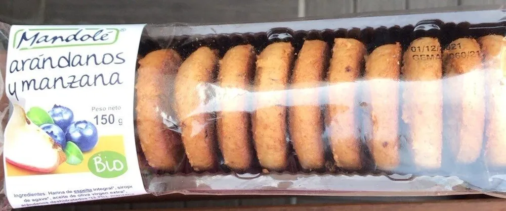 Galleta espelta de arandanos y manzana