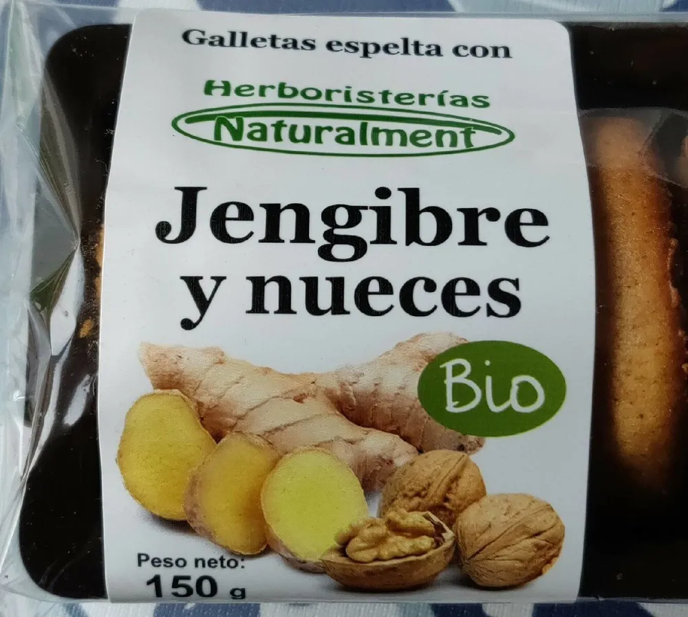 Galletas de espelta con jenjibre y nueces