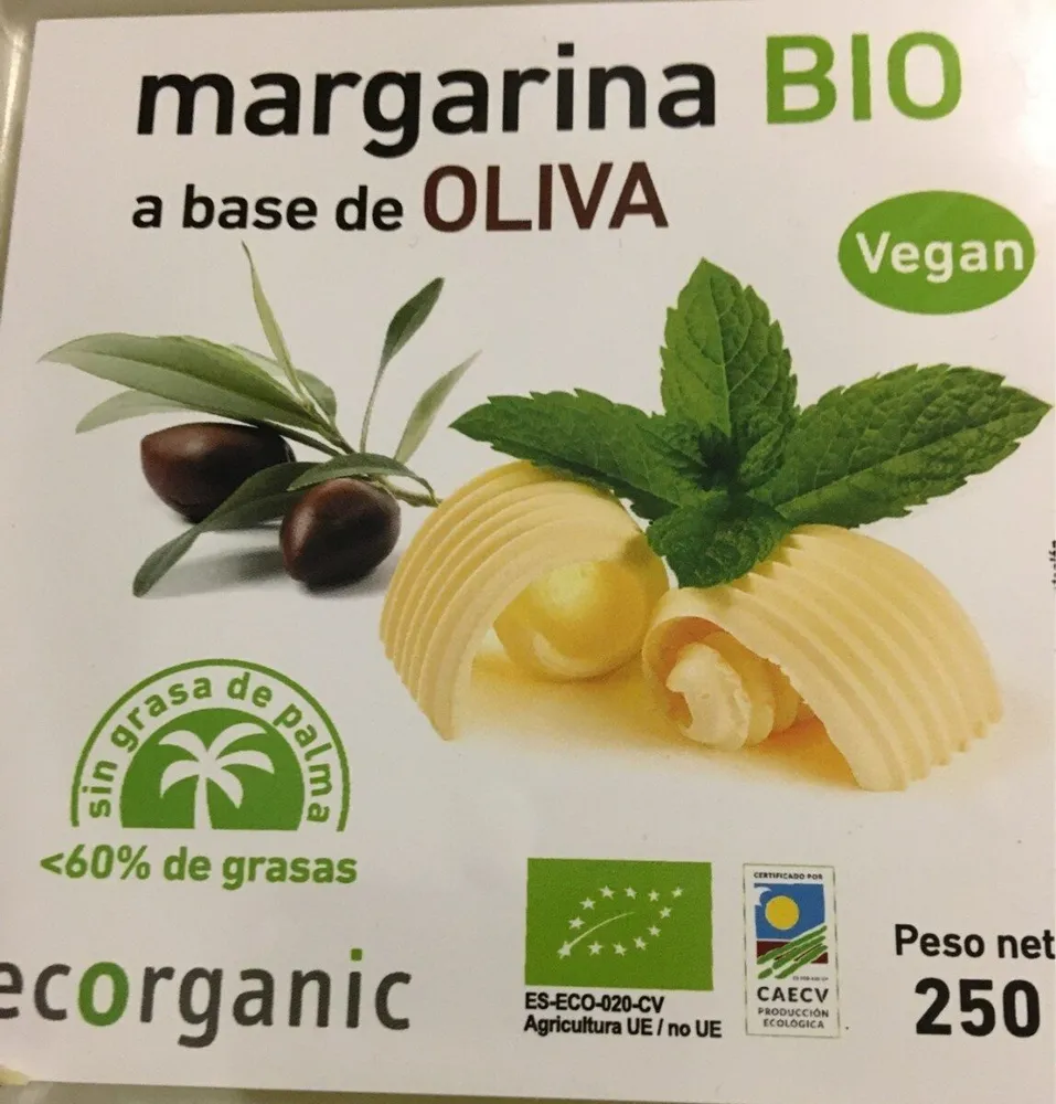 Margarina bio a base de oliva