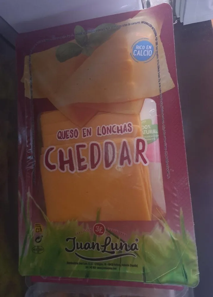 Queso chedar en lonchas