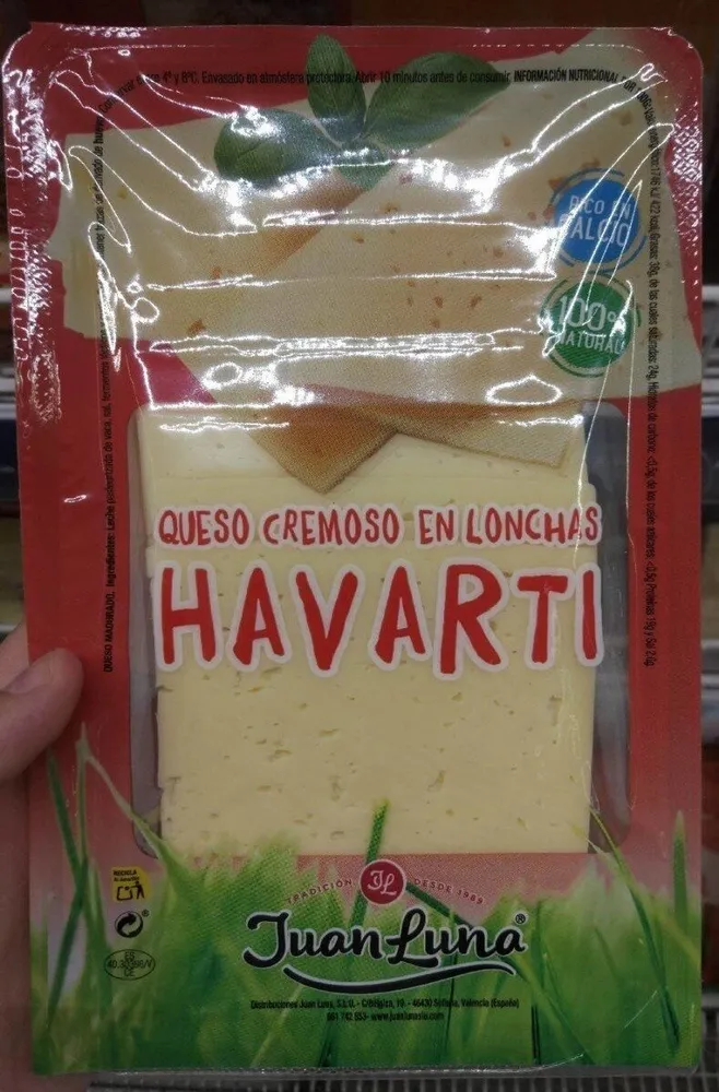 Queso cremoso lonchas havarti