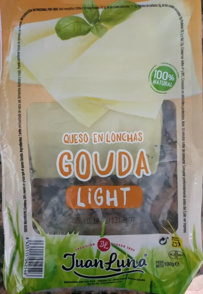 Queso en lonchas GOUDA LIGHT